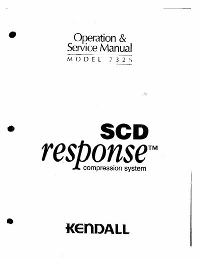 Kendall-7325 Manual - cover page