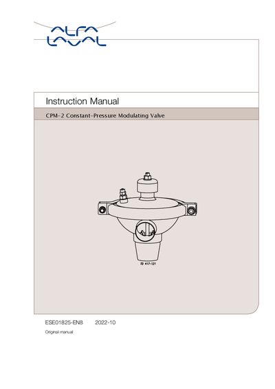 Alfa Laval CPM-2 Valve Instruction Manual - cover page