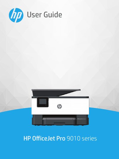 HP OfficeJet Pro 9010 series Printer User Guide - cover page