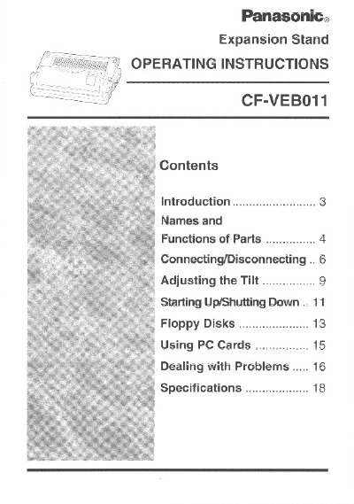 Panasonic CF-VEB011 Expansion Stand Operating Instructions - cover page