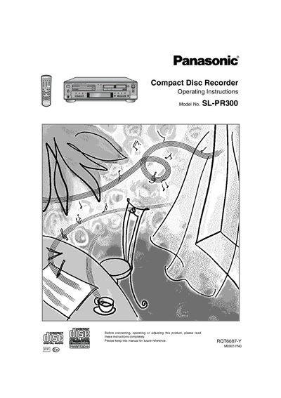 Panasonic SL-PR300 Compact Disc Recorder Operating Instructions - cover page