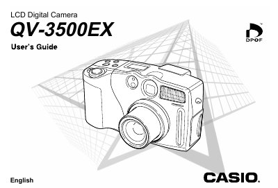 Casio QV-3500EX Digital Camera User's Guide - cover page