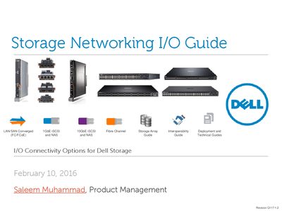 Dell Storage Networking I/O Guide - cover page