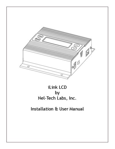 Nel-Tech Labs iLink LCD Installation User Manual - cover page