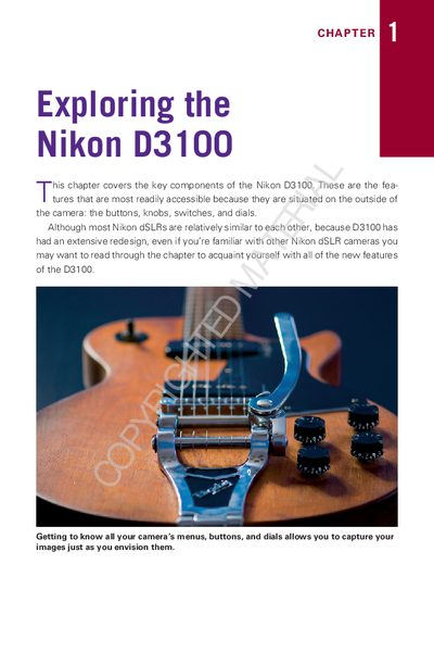 Nikon D3100 Digital Field Guide User Manual - cover page