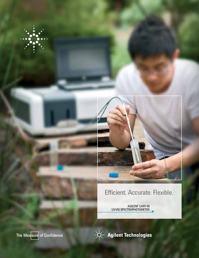 Agilent Cary 60 UV-Vis Spectrophotometer Brochure - cover page