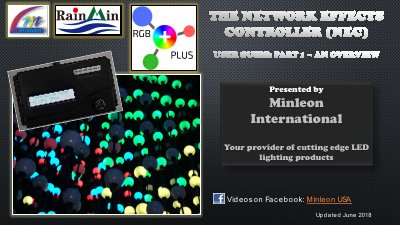 Minleon NEC LED Lighting Controller Product Overview - cover page