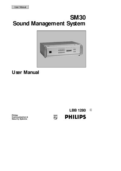 Philips SM30 User Manual - cover page