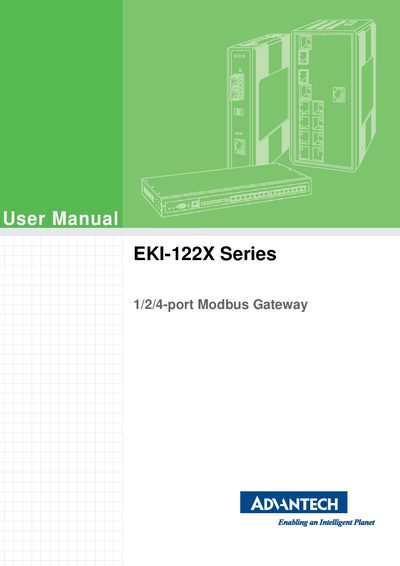 Advantech EKI-122X Series Modbus Gateway User Manual - cover page