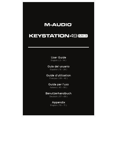 M-Audio Keystation 49 MK3 User Guide - cover page