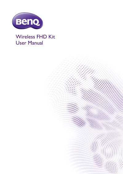 BenQ Wireless FHD Kit User Manual - cover page