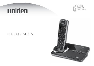 Uniden DECT3080 Series Cordless Telephone User Manual - cover page
