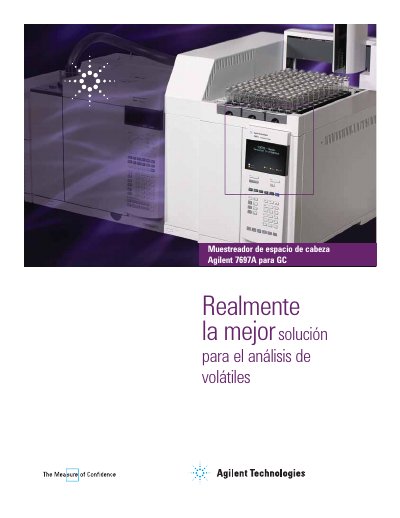 Agilent 7697A Headspace Sampler Brochure - cover page
