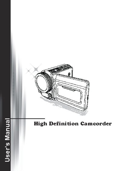 High Definition Camcorder User Manual
