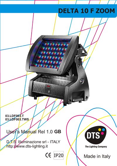 DELTA 10 F ZOOM 03.LDF003.T 03.LDF003.TWS User Manual - cover page