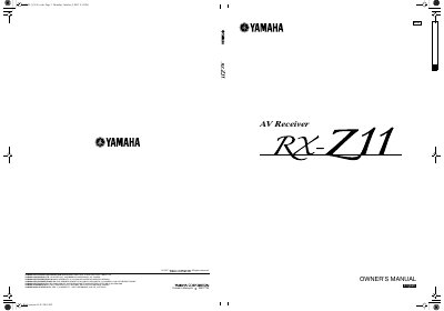 Yamaha RX-Z11 AV Receiver Owner's Manual - cover page