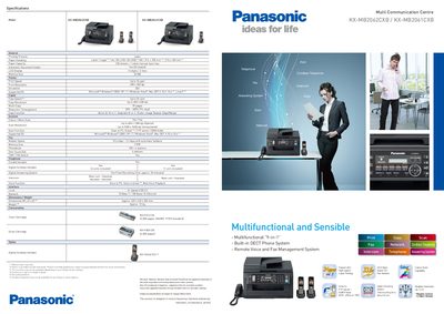 Panasonic KX-MB2062CXB/KX-MB2061CXB Multi Communication Centre Specifications - cover page
