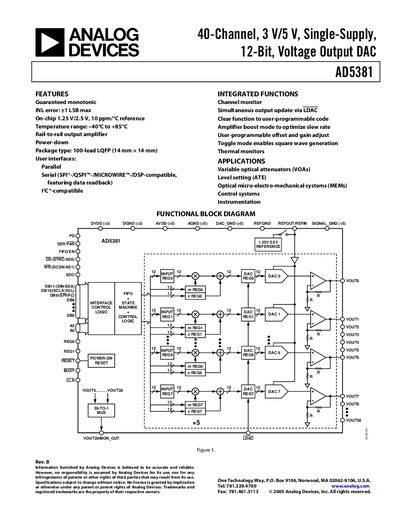 Analog Devices AD5381 Datasheet - cover page