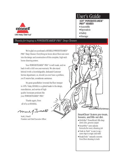 1697 POWERSTEAMER PRO SERIES user manual - cover page