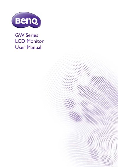 BenQ GW Series LCD Monitor User Manual - cover page