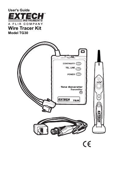 Extech TG30 Wire Tracer Kit User's Guide