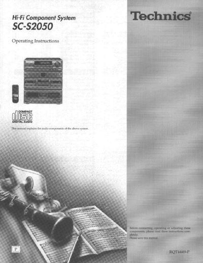Technics SC-S2050 Hi-Fi Component System Operating Instructions - cover page