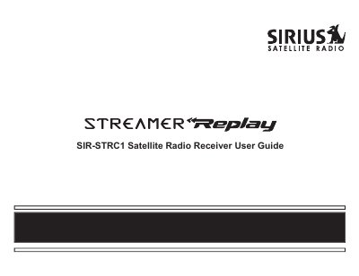 Brix Lab SIR-STRC1 Streamer Replay User Guide - cover page