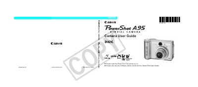 Canon PowerShot A95 User Manual - cover page