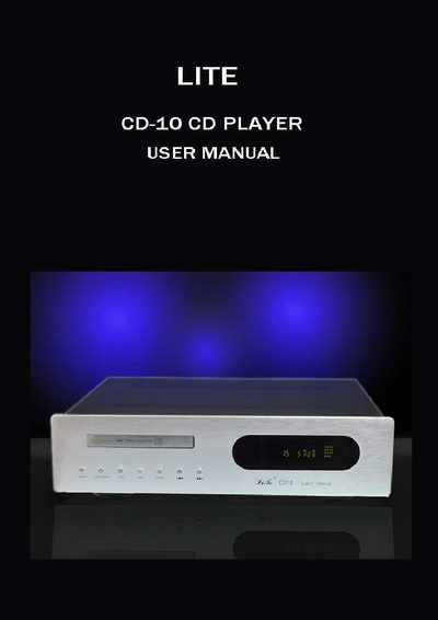 LITE CD-10 CD Player User Manual - cover page