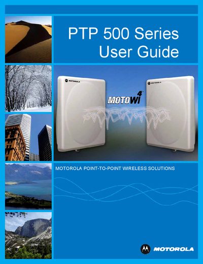 Motorola PTP 500 Series User Manual - cover page