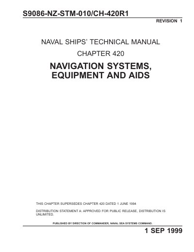 Naval Sea Systems Command CH-420 Navigation Systems Technical Manual - cover page
