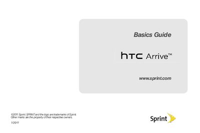 HTC Arrive Basics Guide - cover page