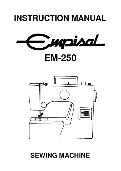 Founder EM-250 Sewing Machine Instruction Manual - cover page