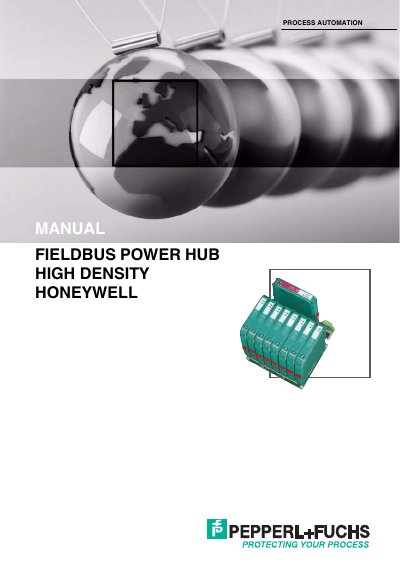Pepperl+Fuchs Fieldbus Power Hub High Density User Manual - cover page