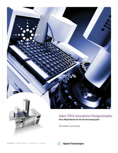 Agilent 7693A Series Automatic Liquid Sampler Brochure - cover page