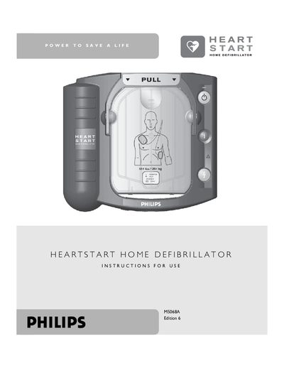 Philips M5068A HeartStart Home Defibrillator Instructions for Use