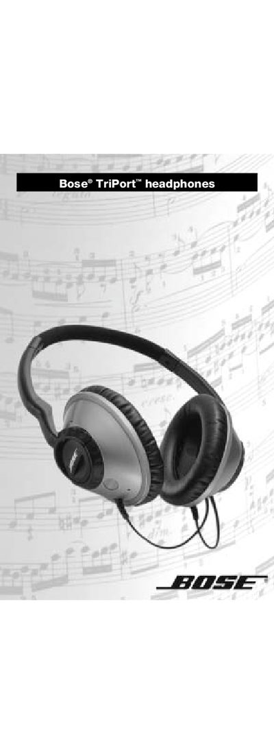 Bose TriPort Headphones User Manual - cover page