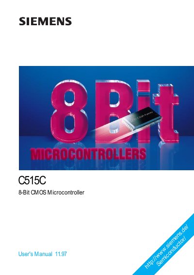 SIEMENS C515C 8-Bit CMOS Microcontroller User's Manual 11.97 - cover page
