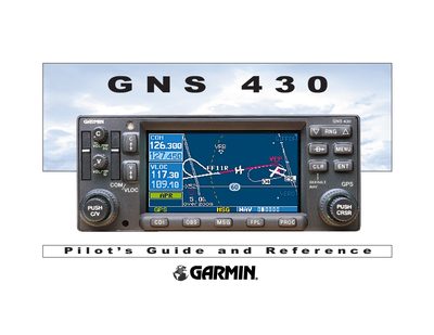 Garmin GNS 430 User Manual - cover page