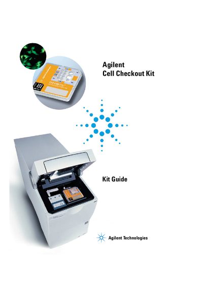 Agilent Cell Checkout Kit Guide - cover page