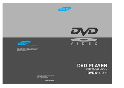 Samsung DVD-611/511 DVD Player User Manual - cover page