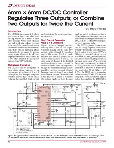 linear DESIGN FEATURES LTMag-V18N02-15-LTC3853-TheoPhillips service manual - cover page
