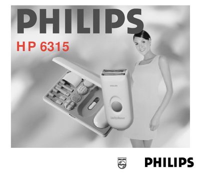 Philips HP6315 Ladyshave User Manual - cover page