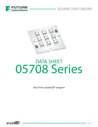 Future Lighting Solutions 05708 Light Engine Data Sheet - cover page