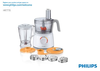 Philips HR7770 Food Processor User Manual - cover page