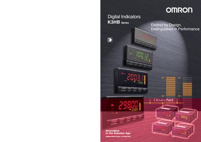 Omron K3HB Series Digital Indicator User Manual - cover page