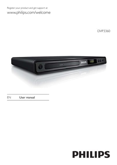 Philips DVP3360 DVD Player User Manual - cover page