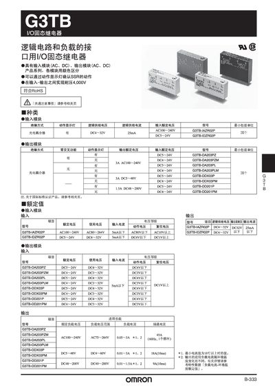 Omron G3TB Solid State Relay Manual