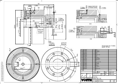 Voith SR-F 230 Technology Data Parts List - cover page