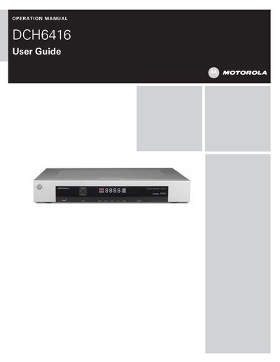 Motorola DCH6416 User Manual - cover page